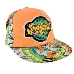 80s neon Balzac Baloon Ball hat 1980s vintage